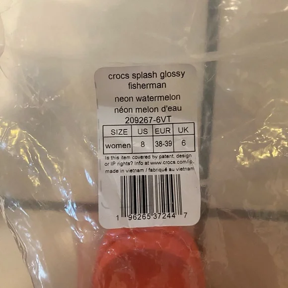 Crocs Splash Glossy Fisherman Sandals size 8 - Picture 5 of 7